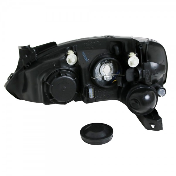 Scheinwerfer Klarglas für Opel Corsa C Bj. 00-06 Schwarz