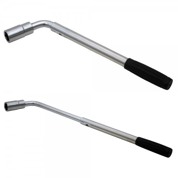 Teleskop Radmutternschlüssel ausziehbar Radschlüssel inkl. 17/19mm Wechselnuss