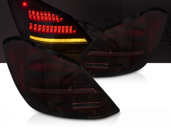 Voll LED Rückleuchten für Mercedes C-Klasse W205 Limo Bj. 14-21 Rot Smoke OE LED