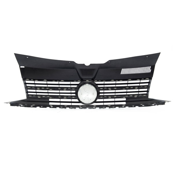 Frontgrill Kühlergrill mit Emblemhalter für VW T6 Bj. 2015-2019 Schwarz Glanz