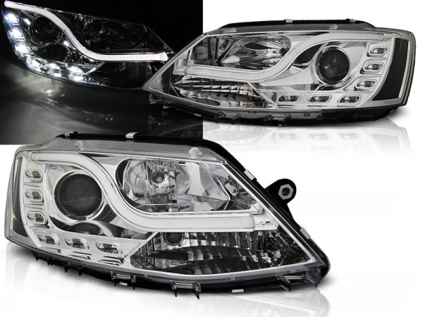 Scheinwerfer DRL LED Tagfahrlicht für VW Jetta 6 Bj. 11-18 Chrom LTI