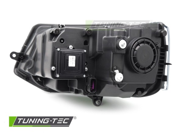 LED Scheinwerfer Tagfahrlicht für VW T5 GP Facelift Bj. 10-15 Schwarz mit dynamischem LED Blinker