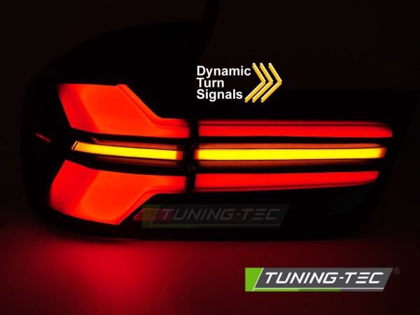 Voll LED 3D Lightbar Rückleuchten für BMW X5 E70 Bj. 07-13 Rot/Schwarz
