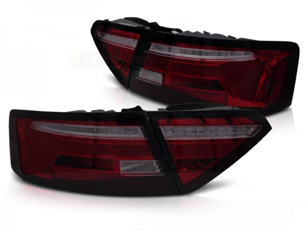 Voll LED Lightbar Rückleuchten für Audi A5 Coupe Cabrio Sportback Bj. 11-16 Rot/Smoke