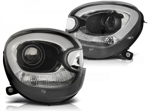 Scheinwerfer LED Tagfahrlicht Optik für Mini Countryman R60 Paceman R61 Bj. 10-14 Schwarz LTI