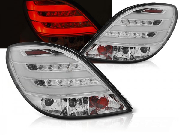LED Lightbar Rückleuchten für Peugeot 207 Bj. 06-09 Chrom