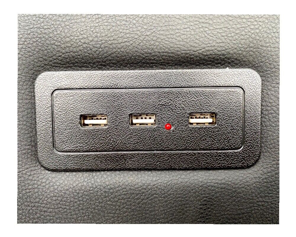 Upgrade USB Mittelkonsole Staufach für VW T5 Bj. 03-09 mit LED Schwarz  Glänzend, T5, VW, Mittelkonsole, Interior