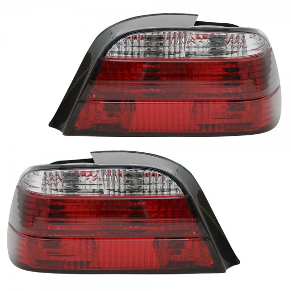 Rückleuchten Klarglas für BMW E38 Bj. 1994-2001 Rot/Chrom