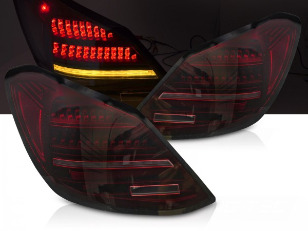 Voll LED Rückleuchten für Mercedes C-Klasse W205 Limo Bj. 14-21 Rot Chrom OE LED