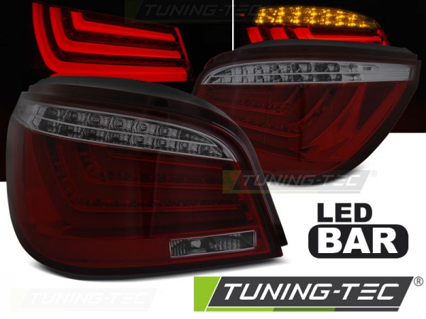 LED Lightbar Rückleuchten für BMW E60 Limo Bj. 03-07 Rot/Smoke