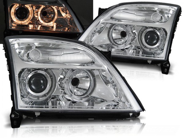 Scheinwerfer Angel Eyes für Opel Vectra C / Signum Bj. 02-05 Chrom