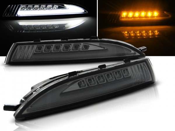 LED Lightbar Frontblinker + Standlicht für VW Scirocco 3 III Bj. 2008-2014 Smoke