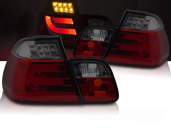 LED Lightbar Rückleuchten für BMW E46 Limo Bj. 01-05 Rot/Smoke