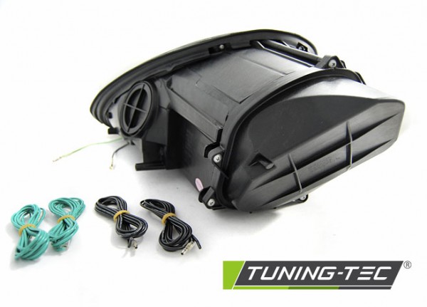 Xenon Scheinwerfer LED Tagfahrlicht Optik für Porsche Boxster 987 / Cayman 987c Schwarz