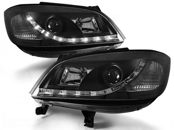 Scheinwerfer LED Tagfahrlicht Optik für Opel Zafira A Bj. 99-06 Schwarz