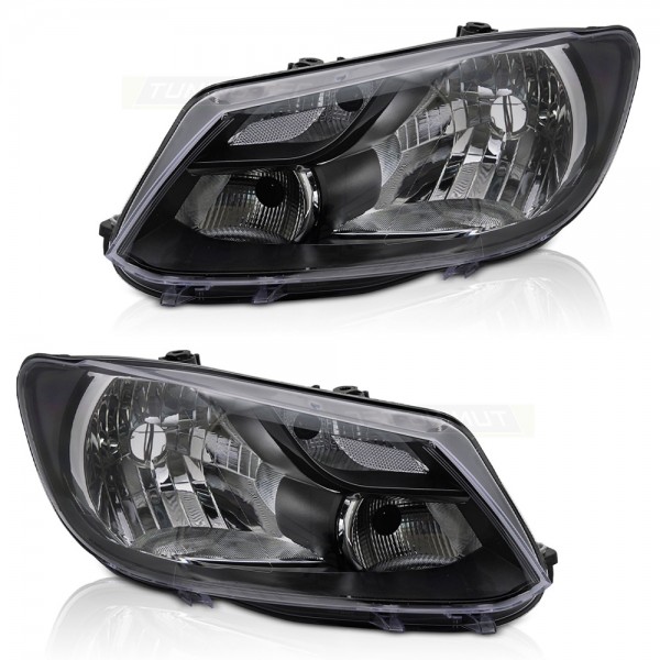 Scheinwerfer Halogen Set für VW Caddy 3 2K Bj. 13-15 Stellmotor DRL H4