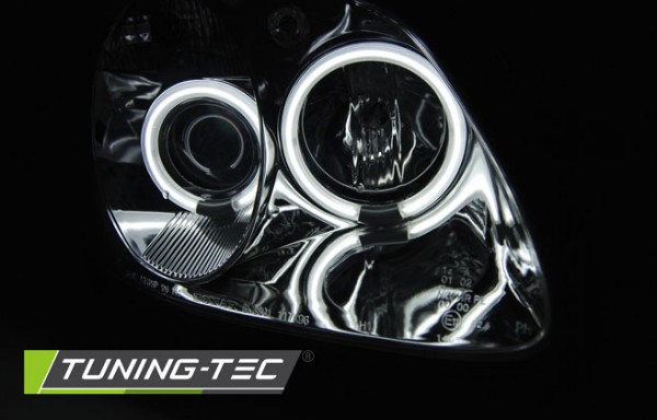 Scheinwerfer CCFL Angel Eyes für Mercedes SLK R170 Bj. 96-04 Chrom