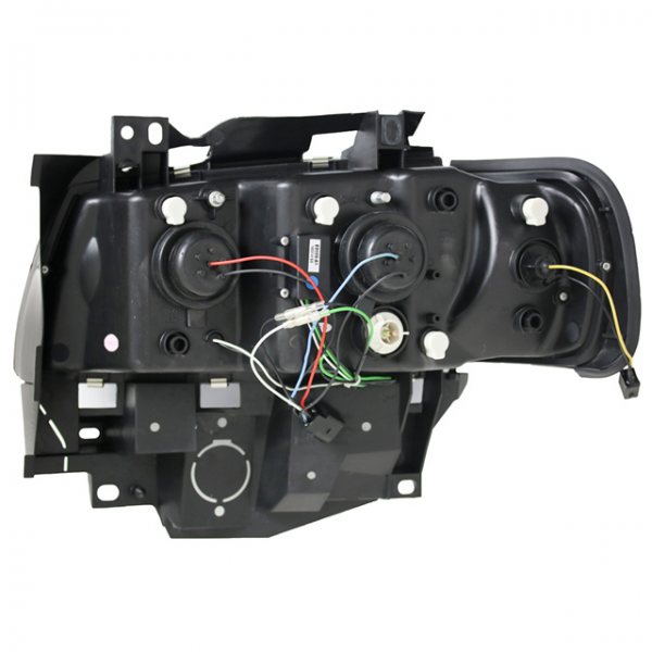 Scheinwerfer LED Tagfahrlicht Optik für VW T4 Multivan Caravelle Bj. 96-03 Schwarz