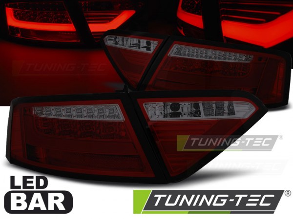 LED Lightbar Rückleuchten für Audi A5 Coupe Sportback Bj. 07-11 Rot/Smoke