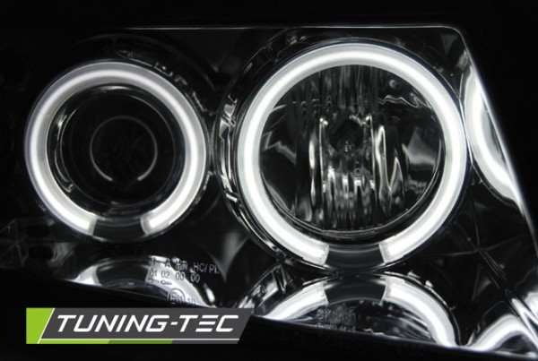 Scheinwerfer CCFL Angel Eyes für VW Passat 3B Bj. 96-00 Chrom