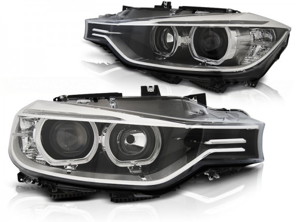 Scheinwerfer DRL LED Tagfahrlicht für BMW 3er F30 F31 Bj. 11-15 Schwarz