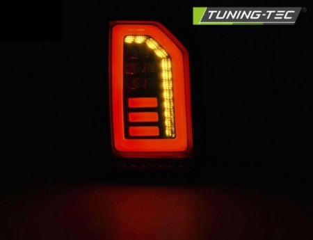 Voll LED Lightbar Rückleuchten für VW T6 Bj. 15-19 Smoke (Heckklappe / Halogen) r.L.