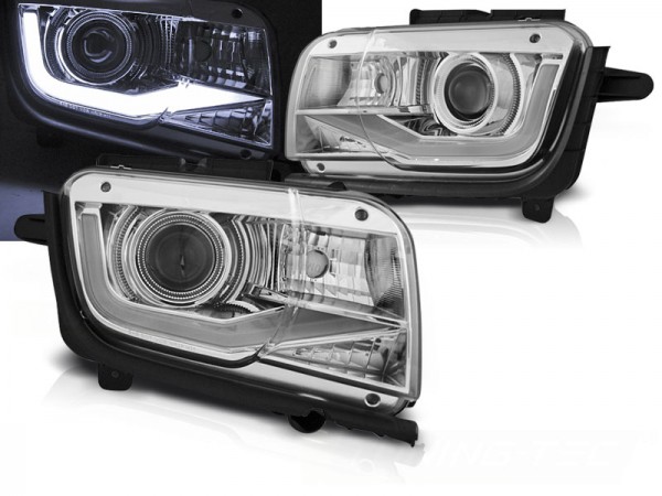 Scheinwerfer LED Tagfahrlicht Optik für Chevrolet Camaro Bj. 09-13 Chrom LTI