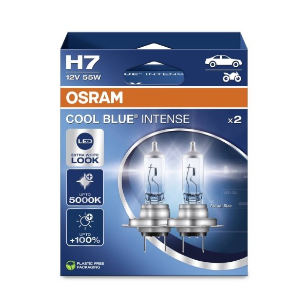 OSRAM H7 COOL BLUE INTENSE 5000K Next Generation 55W 12V Duo Box
