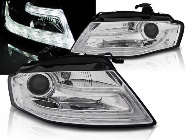 Scheinwerfer DRL LED Tagfahrlicht für Audi A4 B8 8K Bj. 08-11 Chrom LTI
