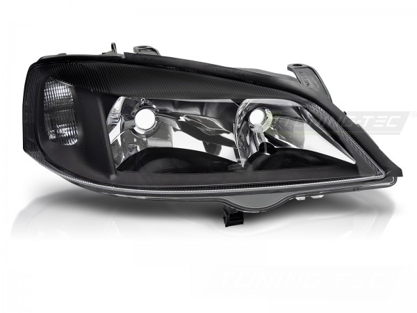 Scheinwerfer Halogen Rechts für Opel Astra G Bj. 98-05 Schwarz LWR H7 HB3 TYC