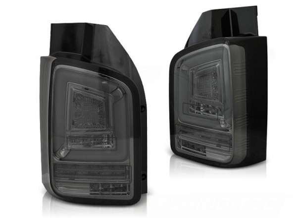 Voll LED Lightbar Rückleuchten für VW T6 Bj. 15-19 Smoke (Flügeltüren / Halogen)