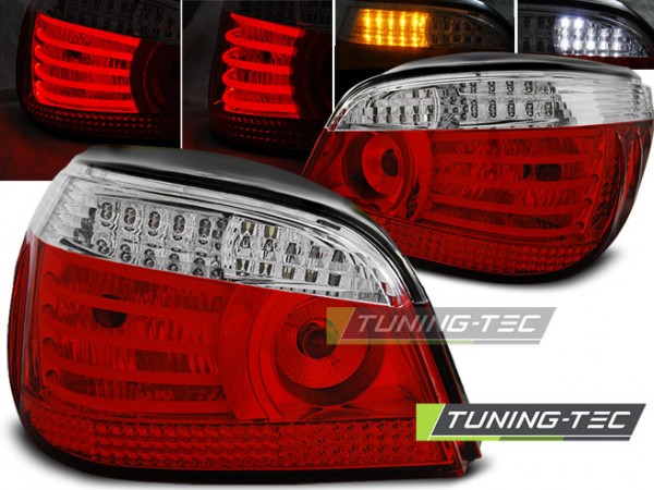 LED Rückleuchten für BMW E60 Limo Bj. 03-07 Rot/Chrom