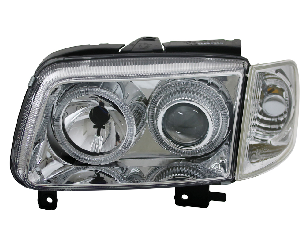Scheinwerfer Angel Eyes für VW Polo 6N2 Bj. 99-01 Chrom