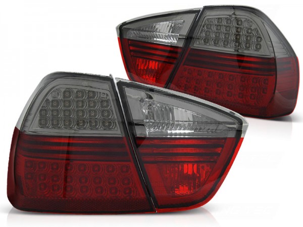 LED Lightbar Rückleuchten für BMW E90 Limo Bj. 05-08 Rot/Smoke