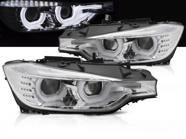 Scheinwerfer DRL LED Tagfahrlicht für BMW 3er F30 F31 Bj. 11-15 Chrom