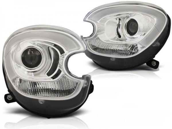 Xenon Scheinwerfer LED Tagfahrlicht Optik für Mini Countryman R60 Paceman R61 Bj. 10-14 Chrom LTI