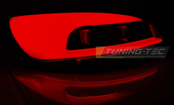 LED Lightbar Rückleuchten für VW Scirocco 3 (III) Bj. 08-14 Rot/Chrom