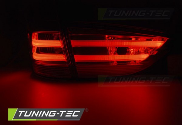 LED Lightbar Rückleuchten für BMW X1 E84 Bj. 09-12 Rot/Chrom