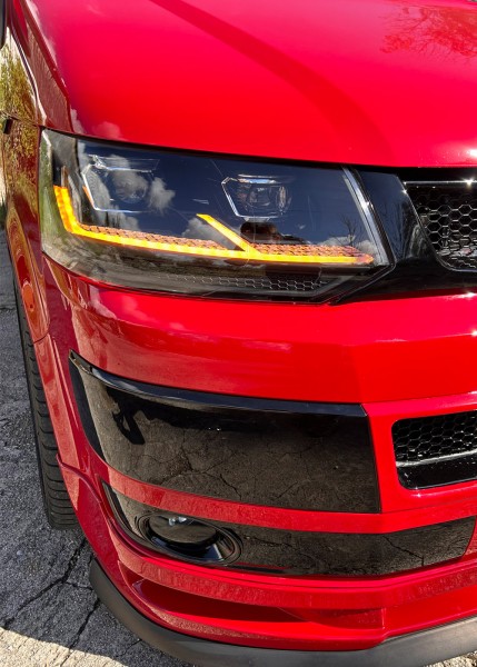 Voll LED Scheinwerfer Tagfahrlicht für VW T5 GP Facelift Bj. 10-15 Schwarz mit LED Blinker