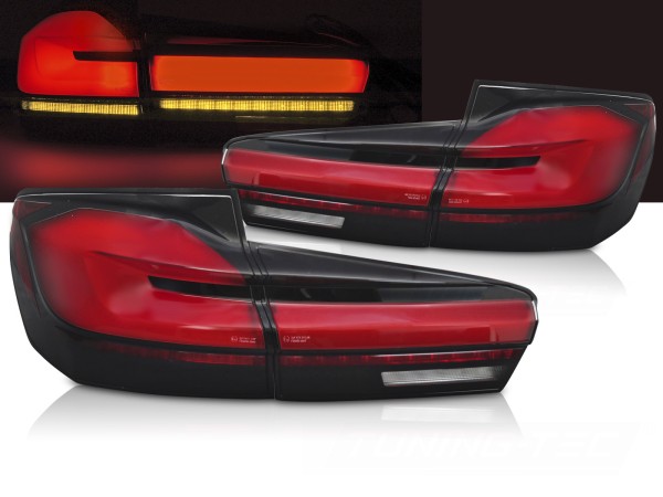 Voll LED Lightbar Rückleuchten für BMW F11 Touring Bj. 10-16 Rot/Schwarz