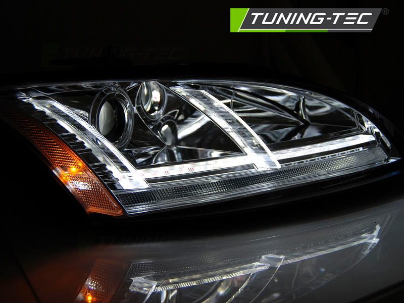 Xenon Scheinwerfer DRL LED Tagfahrlicht für Audi TT 8J Bj. 06-10 Chrom