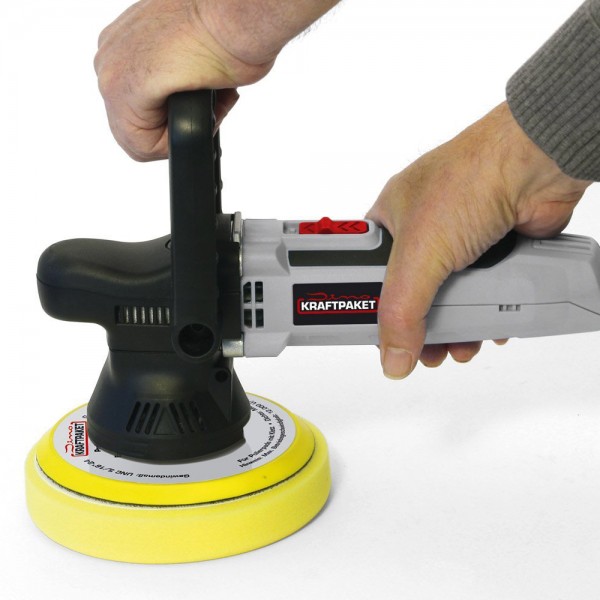 Dino KRAFTPAKET 640220 Exzenter Poliermaschine 9mm Profi Set 1600-6400U/min