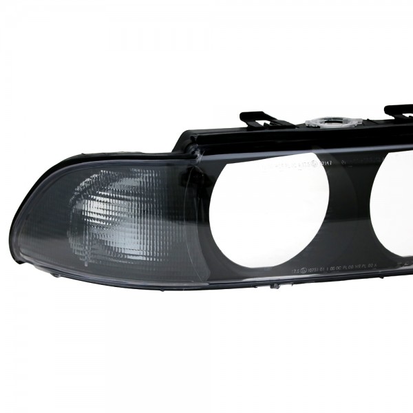 Scheinwerfer Streuscheiben Set für BMW 5er E39 Bj. 95-00 Schwarz