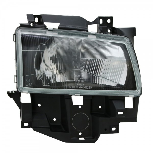 Scheinwerfer für VW T4 Bus Multivan Bj. 96-03 Schwarz langer Vorderwagen