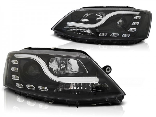 Scheinwerfer DRL LED Tagfahrlicht für VW Jetta 6 Bj. 11-18 Schwarz LTI