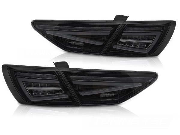 LED Lightbar Rückleuchten für Seat Leon 5F Bj. 12-16 Smoke (für Halogen)