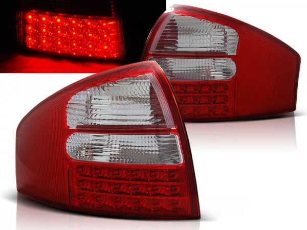 LED Rückleuchten für Audi A6 C5 4B Limo Bj. 97-04 Rot/Chrom