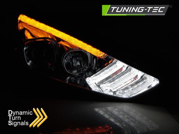 Scheinwerfer DRL LED Tagfahrlicht für Ford Focus 3 Bj. 15-18 Chrom mit dynamischem Blinker