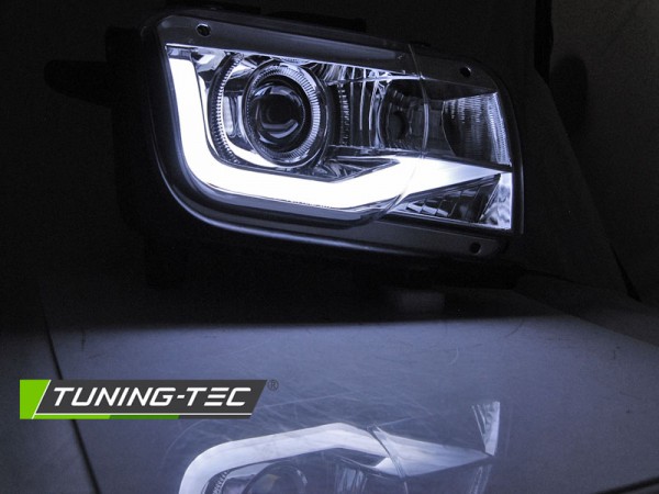 Scheinwerfer LED Tagfahrlicht Optik für Chevrolet Camaro Bj. 09-13 Chrom LTI