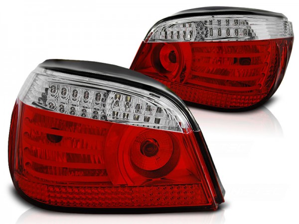 LED Rückleuchten für BMW E60 Limo Bj. 03-07 Rot/Chrom